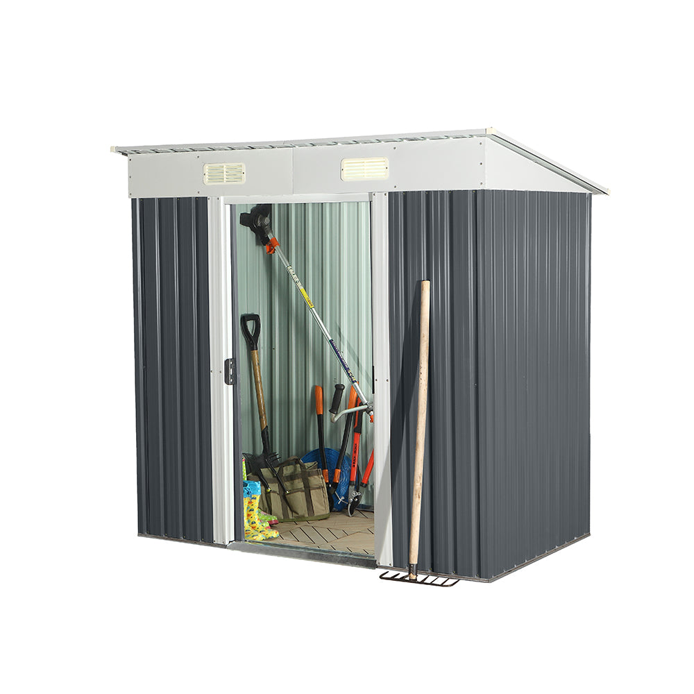 Casetta in acciaio Medium Store Antracite - H. 180 P. 121 L. 195 cm