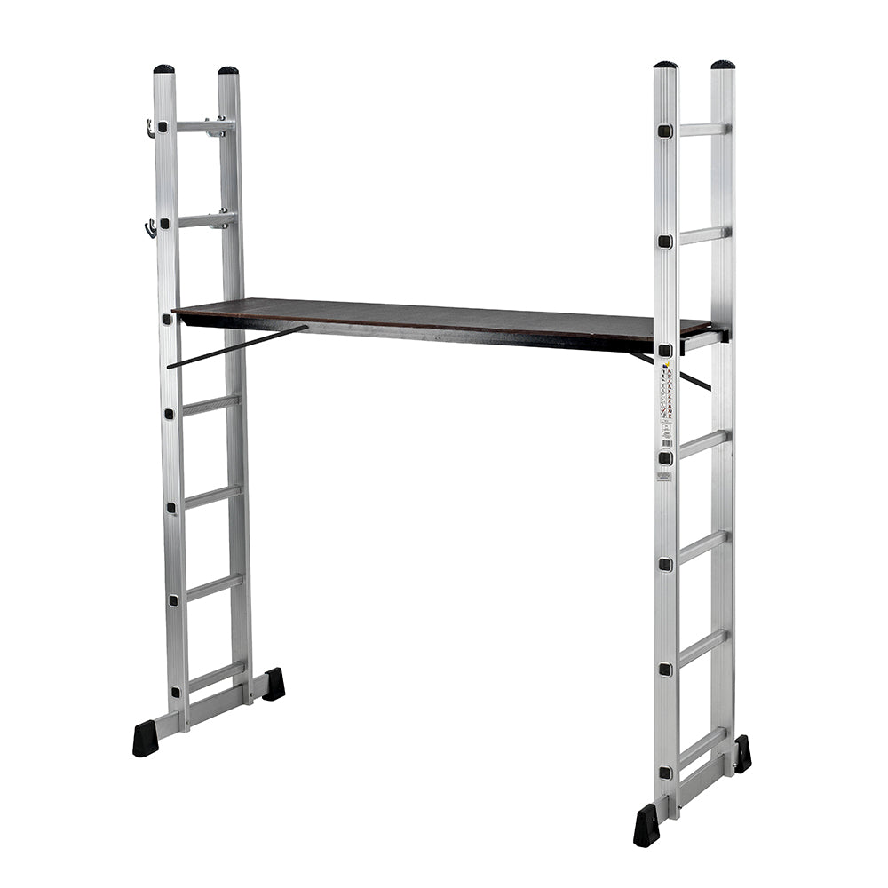 Trabattello alluminio Everest 6 gradini multiposizione H. 168 P. 40 L. 160 portata max. 120 Kg