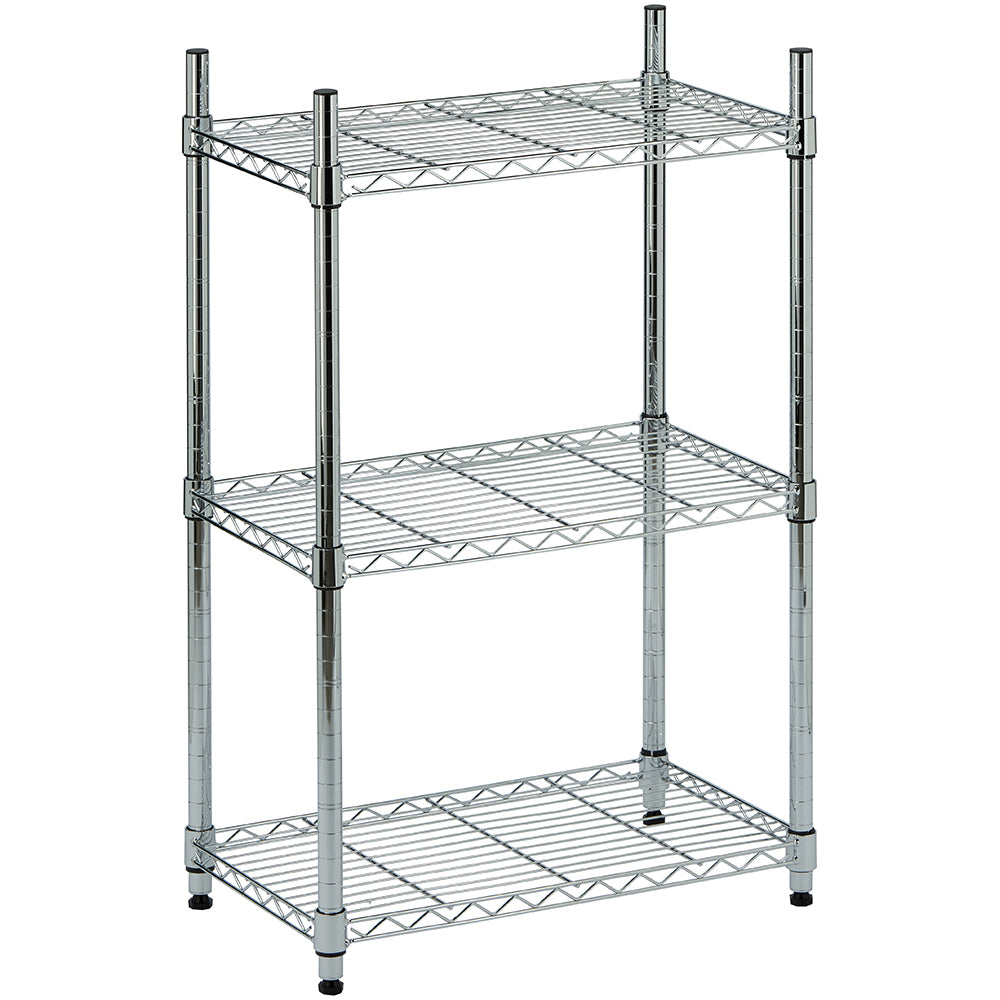 Scaffale cromato 3 Piani - 60x35x90 cm