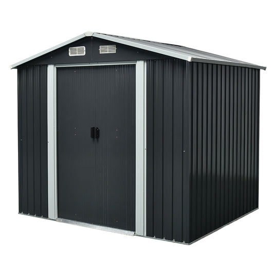 Casetta in acciaio Big Store Antracite - H. 206 P. 174 L. 236 cm