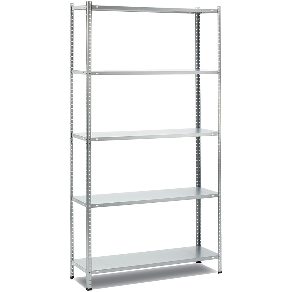 Scaffale in metallo a 5 ripiani Misure: H 187 x L 100 x P 30 cm - Portata: 50 Kg per ripiano, montaggio a bullone