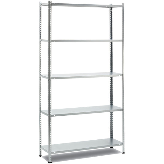 Scaffale in metallo a 5 ripiani Misure: H 187 x L 100 x P 30 cm - Portata: 50 Kg per ripiano, montaggio a bullone