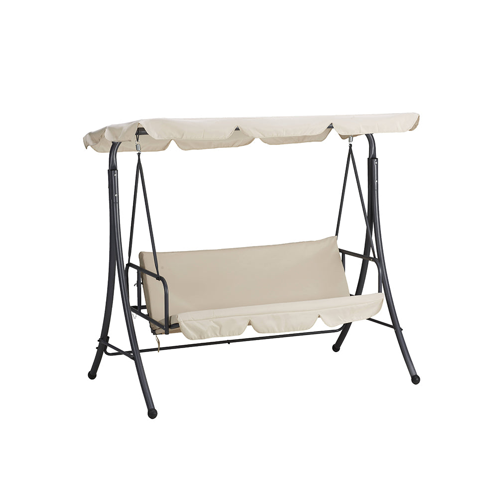 Dondolo a Letto Bali in acciaio verniciato - Telo in poliestere 180 gr/m² - Colore Beige