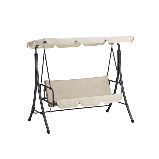 Dondolo a Letto Bali in acciaio verniciato - Telo in poliestere 180 gr/m² - Colore Beige