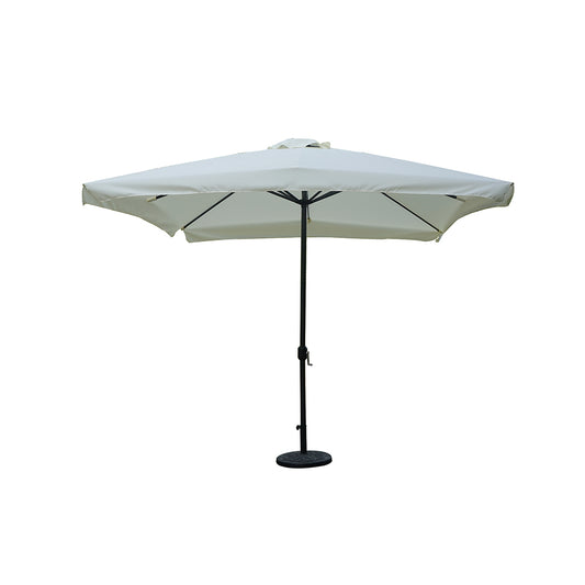 Ombrellone 3x3 mt x 2,7 h mt - Quadro - Struttura in acciaio - Con Manovella - Colore Ecrù/Bianco