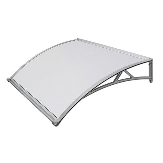 Pensilina ABS P. 98 L. 120                            Supporto Grigio e copertura in policarbonato compatto satinato opalino - Con Sgocciolatoio