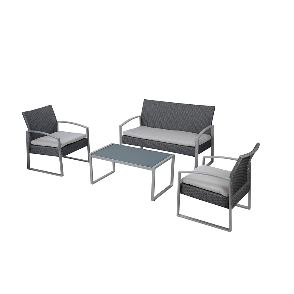 Salotto Alicante (2 poltrone 1 divano 1 tavolo) Black or White