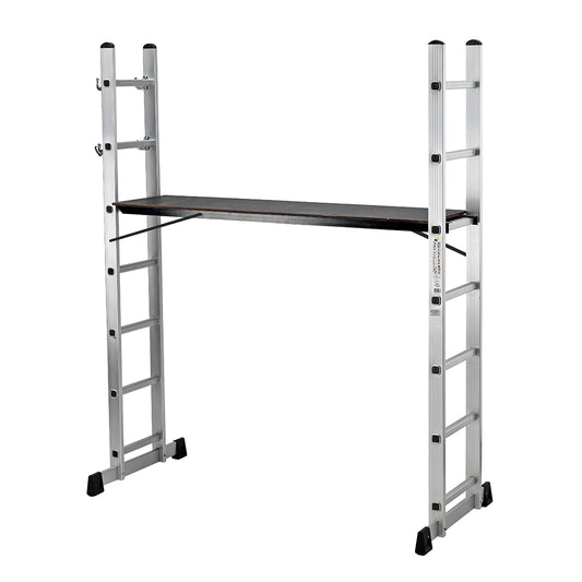 Trabattello alluminio Everest 6 gradini multiposizione H. 168 P. 40 L. 160                       portata max. 120 Kg