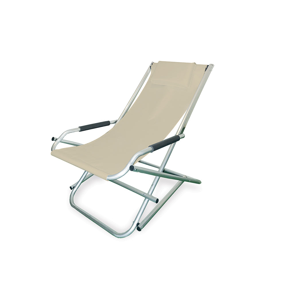 Sdraio Elba Basculante                                                                       in alluminio e PVC 600D                                                                                              Colore Beige