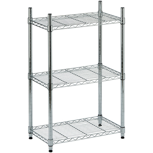 Scaffale cromato 3 Piani - 60x35x90 cm